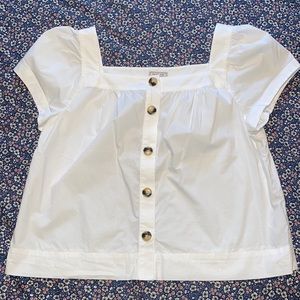 J.Crew Point Sur button-front square-neck top